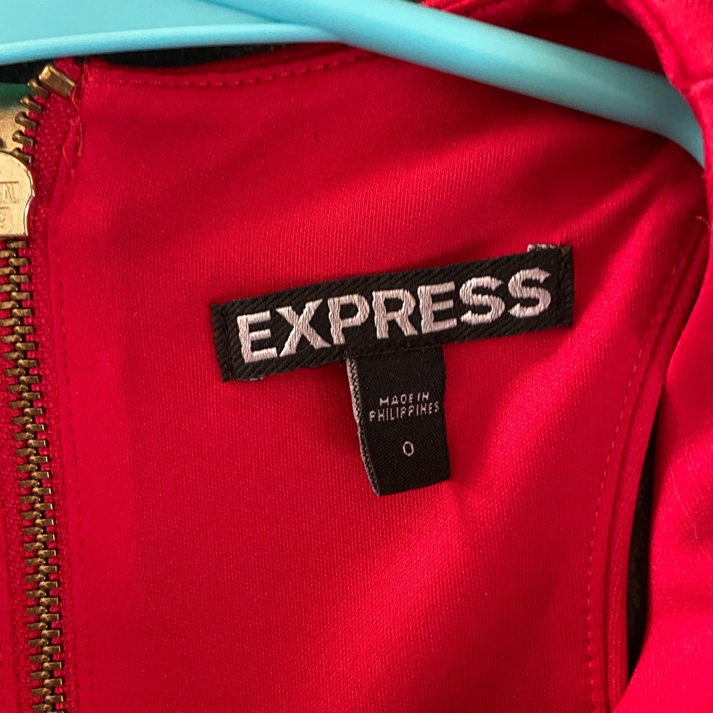 Express Red Cut-Out Dress - Picture 4 of 5